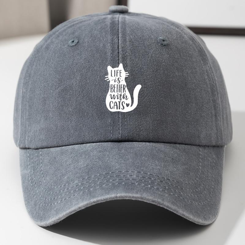 

Baseball Cap Hip-hop Curved Brim Peaked Hat for Men and Women Adjustable Retro Washed Hat сірий