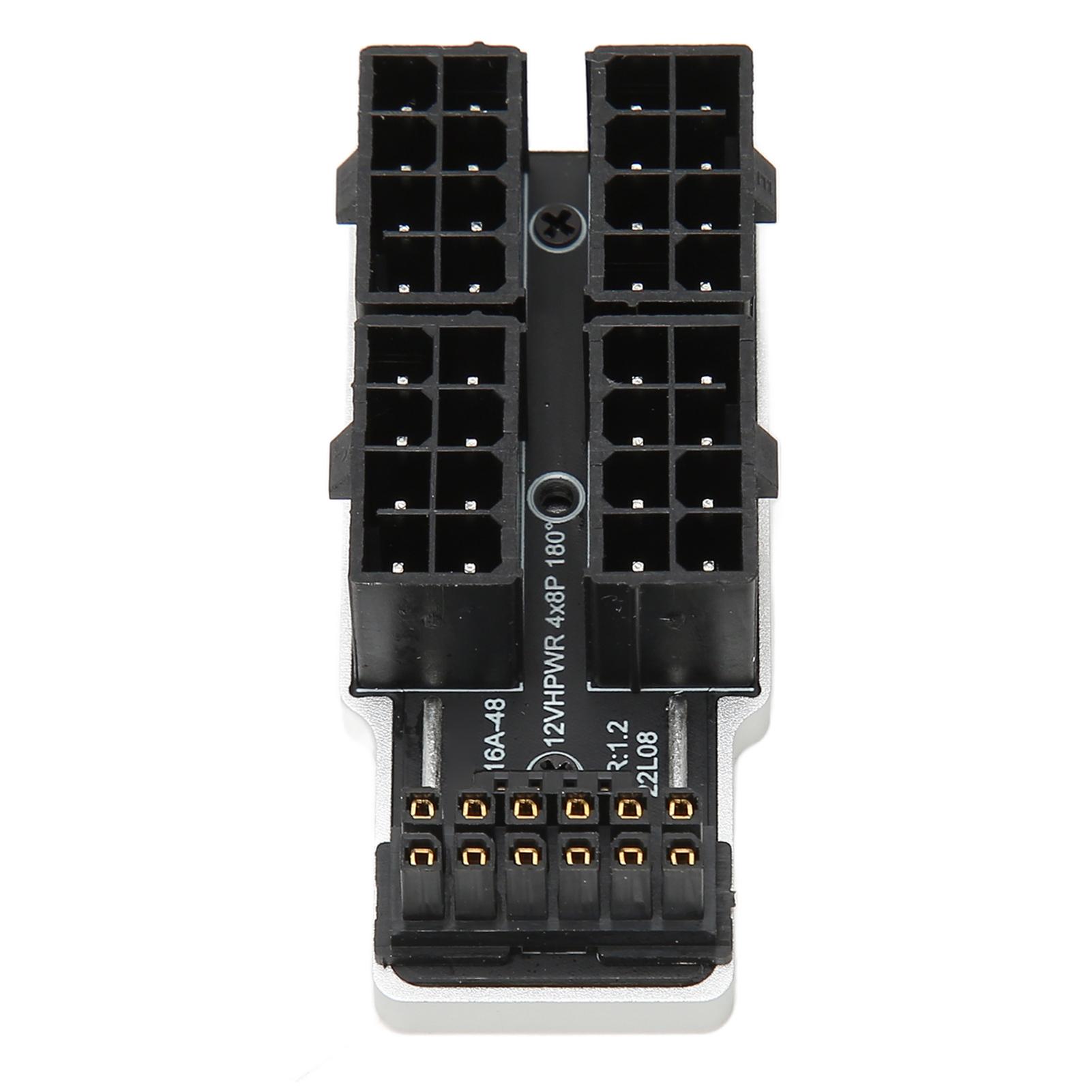 

Плата-адаптер живлення GPU 180 градусів 4x8P до 12VHPWR 12P плюс 4P ATX3.0 PCIe 5.0 Роз єм GPU PCIe срібний