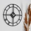 MUYIKA Roma Elegante New Collection Decor Metal Black Silent Mechanism Wall Clock 41x41cm, 50x50cm, Modern Wall Clock