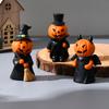 Cute Halloween Decor Set Mini Ghost Pumpkin Witch Demon Resin Figurines for Home Tabletop Party Decoration Gift  Party Ornament