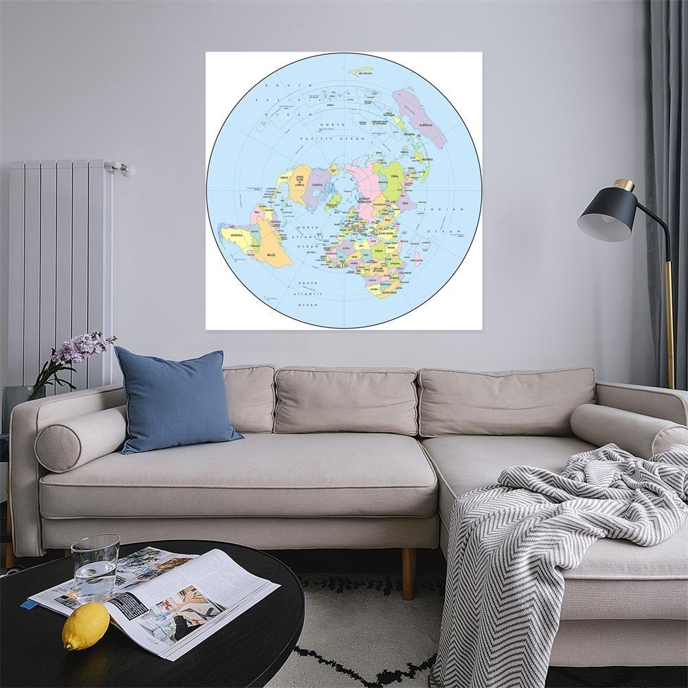 English Map-Northern Hemisphere Topographic Map-Countries,Wall Hanging Tapestry,Geographical,Tourism/Education Tool