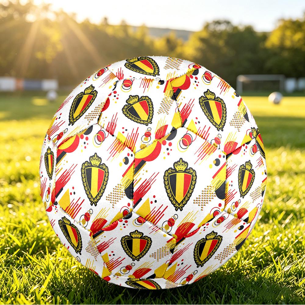 Belgien Fußball Aufdruck Größe 5 Fußball Ball Verschleißfest Standard Erwachsenen Trainingsfußball Fan Geschenk für Indoor Outdoor Spiel Sport