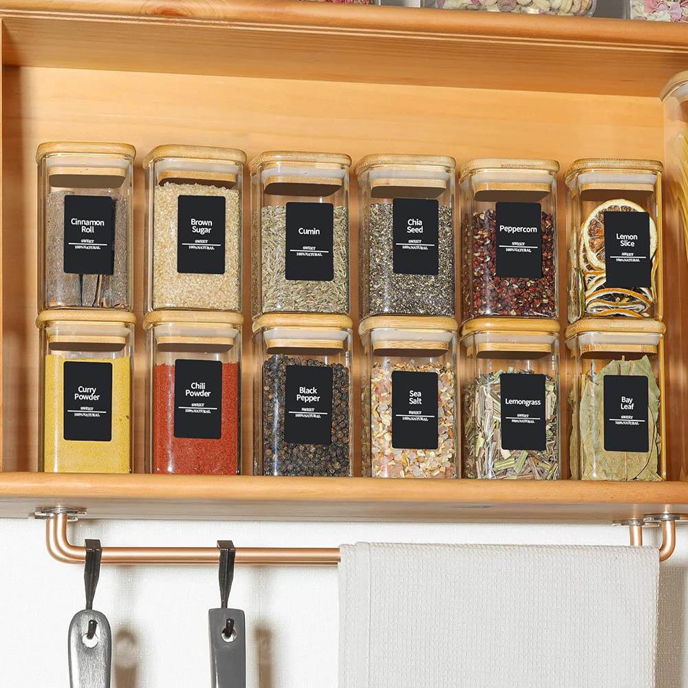 1/2/4/8pcs, 10oz Glass Jars With Airtight Lids, Candy Jars, Food Storage Containers With Bamboo Lids, Clear Jars