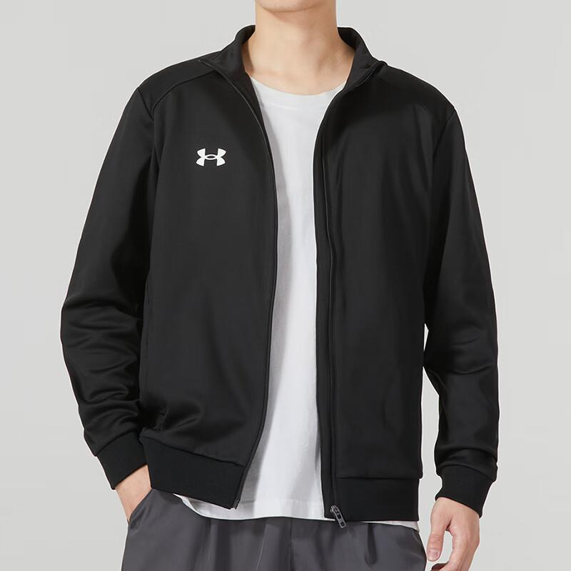 Under Armour Knitted Breathable Stand Collar Sports Quick Dry Jacket Men Jacket Black 23600305-001