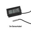 Elektronisches Langthermometer Digital mit Sonde 1m - 5m Schwarzes Kabel TPM-10