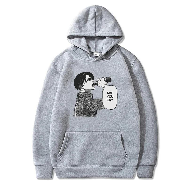 Men Women Anime Hoodies Attack On Titan Levi Ackerman Plus Size Sweatshirt Manga Streetwear Harajuku Autumn Unisex Pullover