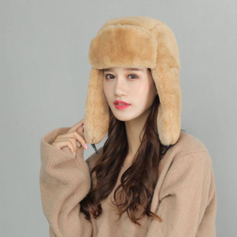 Unisex Cotton Ear Protection Hat Plush Warm Windproof Cycling Cap Cute Style Winter Wear
