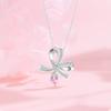 Blingbling Crystal Diamante Bowknot Necklace Clavicle Chain Gifts for Girls Present Sexy Diamante Clavicle Chain