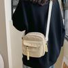 Simple Corduroy Crossbody Bag Fashionable Solid Color Casual Cloth Bags Vintage Casual Adjustable Unisex Shoulder Crossbody Bag
