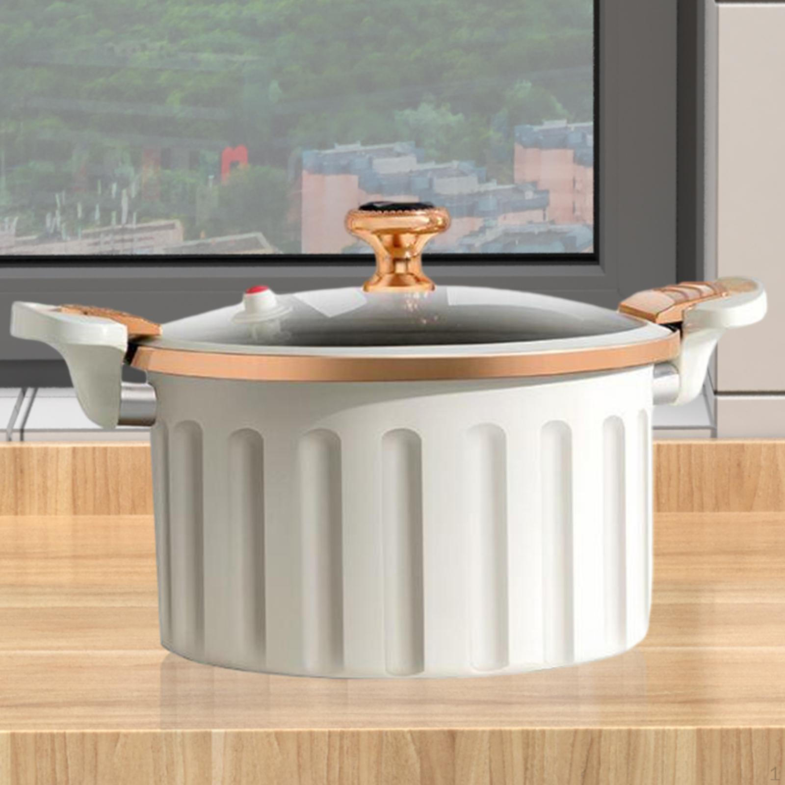 

Glass Cooking Pot 8L - Versatile Cookware for Home Kitchen білий