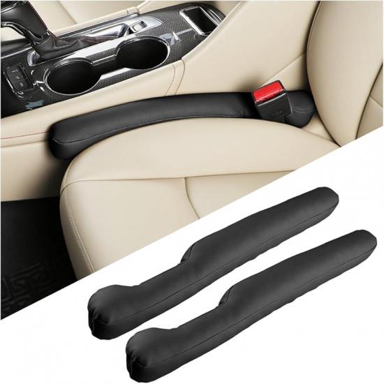 2PCS Leather Car Seat Gap Filler, Vehicle Crevice Plug Fill The Gap Between Seat & Console Stop Things From Dropping, Automotive Drop Blocker Catcher