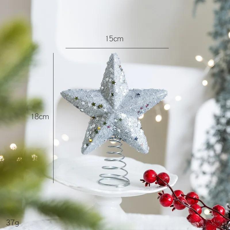 Błyszcząca Gwiazda Choinkowa z Pianki Topper Gwiazda na Szczyt Choinki Dekoracja Unikalna Sztuka Żelazna Wisząca Ozdoba Choinkowa DIY Party Wisior