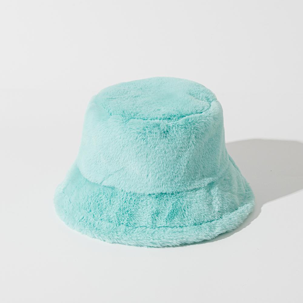Nieuwe Winter Imitatie Konijnenbont Emmerhoed Mode Dames Dik Warm Vissershoed Effen Kleur Heren Zacht Fluweel Bontachtige Panama Hoeden