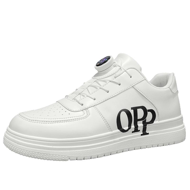 

New Men s Casual and Personalized Sports Shoes, Breathable Leather Shoes, Men s Fashionable Flat Skateboard Shoes Hard-Wearing 44 белый