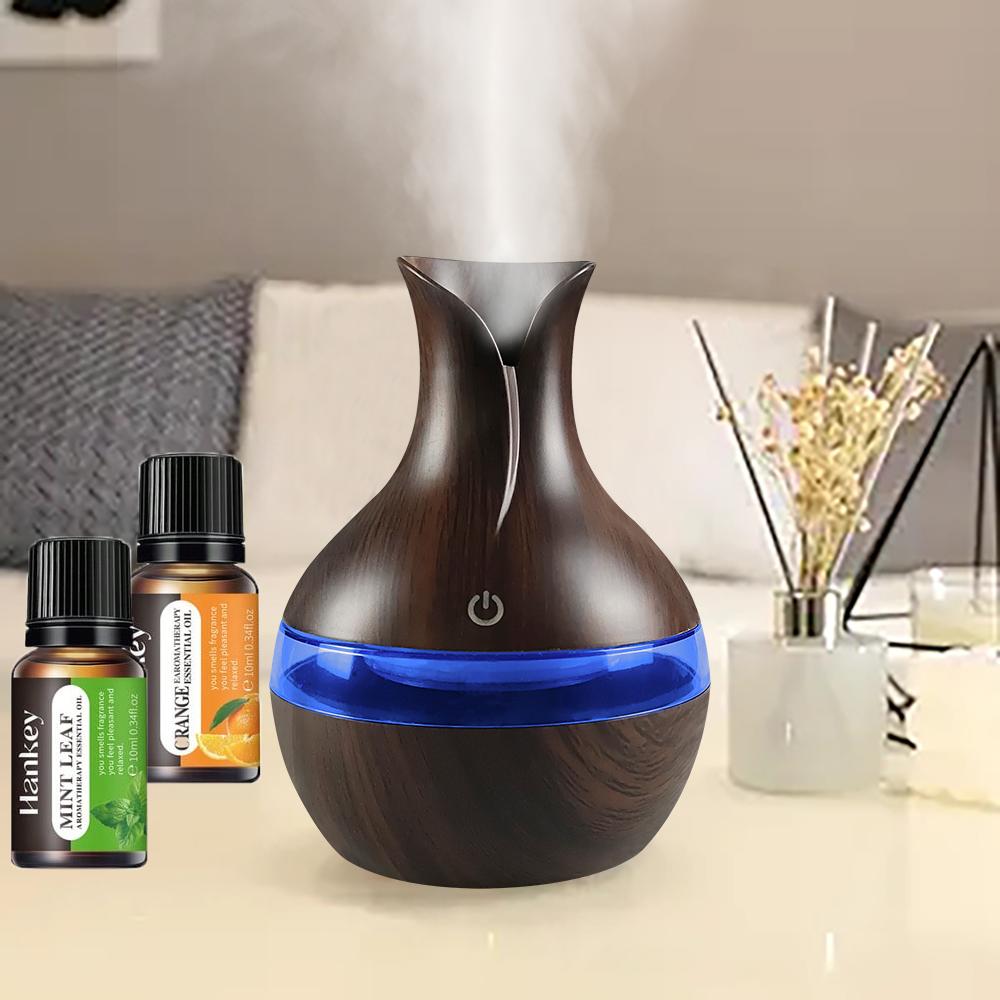 

300ml Aromatherapy Humidifier & Oil Diffuser 2 in 1 USB Design, Ultra Quiet, Perfect for Bedroom, Office (2 Oils Included) 300ML
