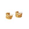 European & American Style Multi-Layer Twisted Geometric C-Shaped Hoops for Women - Personality & Temperament Earrings