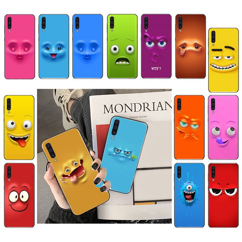 Art Funny Faces Phone Case For Samsung Galaxy A7 A50  51 A70  80 A40 A20 A30 A8 A6 A8 Plus A9 A71