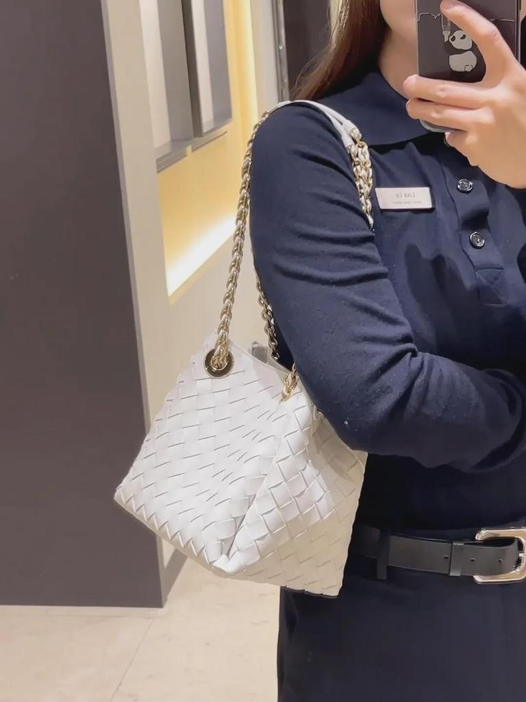 2025 Women's Handmade Leather Woven Chain Bag – Versatile Shoulder & Messenger Bag
