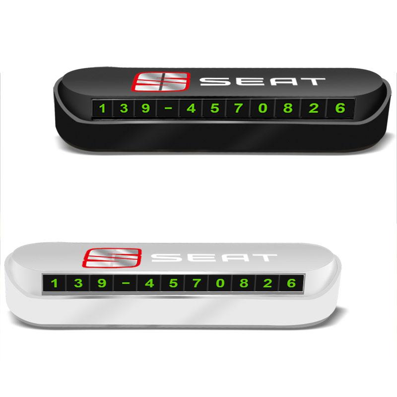 1 Stück Auto Temporäre Parkkarte Schild Plakette Autostyling Für SEAT Arona Ateca Tarraco Minimo IBL EL-BORN LEON