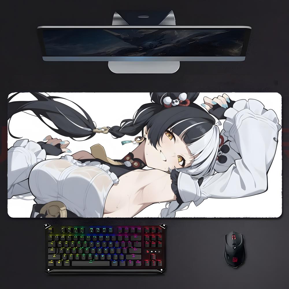 Game Futuristic ZZenless Zone Zero Mouse Pad Large Gaming Mousepad With Stitched Edges Thickened Desk Mat Pc