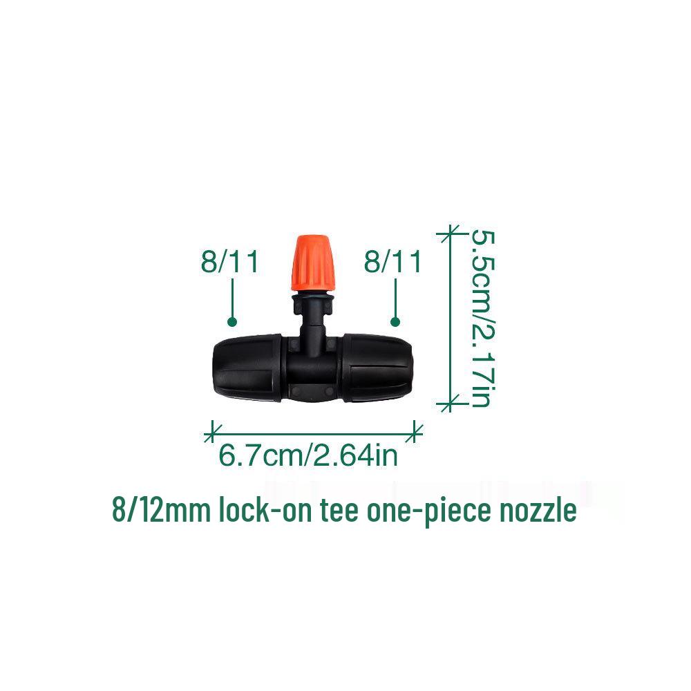 8/12 Irrigation Soft Hose Double Lock 47 Turn Six-Way Garden Watering Connector