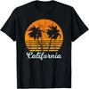 California T Shirt Gift Retro Surf Beach Sunset Men Women T-Shirt