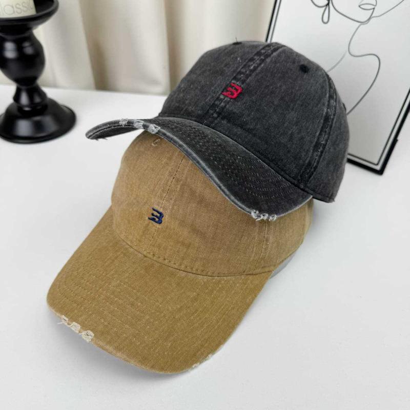 Versatile Ripped Baseball Cap Men's and Women's Embroidered Soft Top Breathable Outdoor Travel Sunscreen Shade Cap