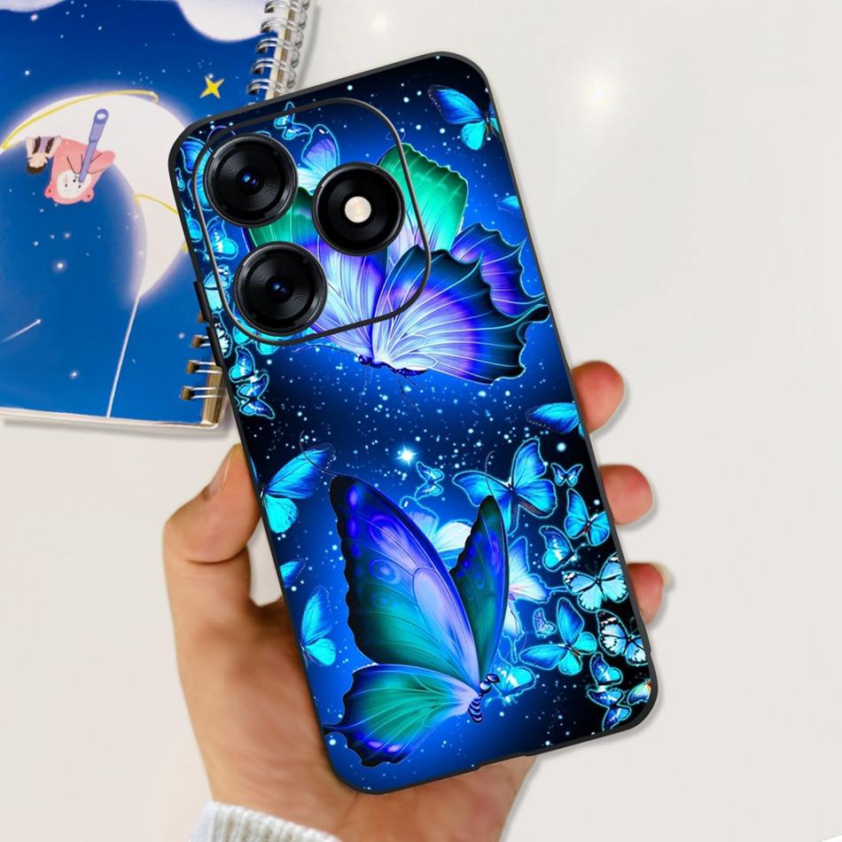 Phone Case For Tecno Spark 10 10C 2023 Fashion Flower Cat Butterfly Soft Silicone TPU Cases For Tecno Spark10 Spark10c KI5q KI5k