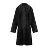Women's Fashion Casual Versatile Plush Lapel Coat Solid Color Long-sleeved Coat