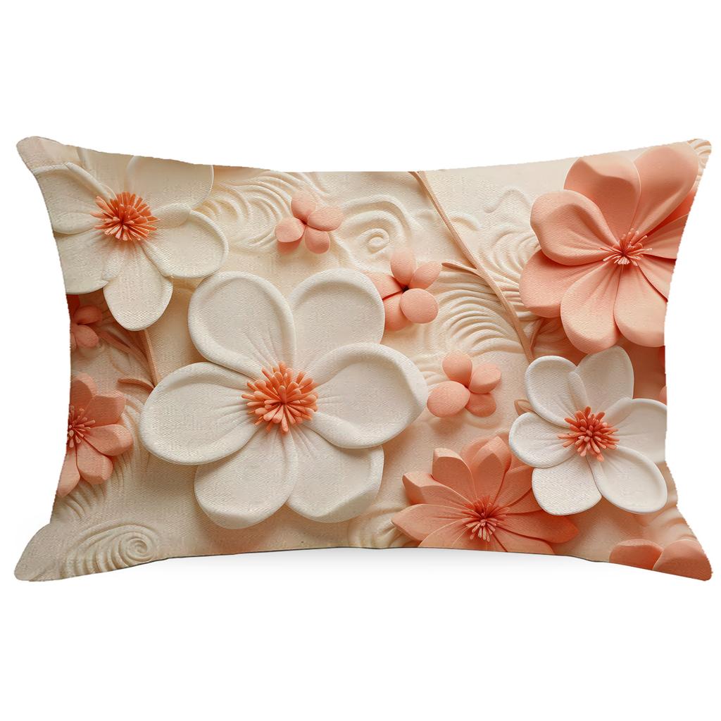 New Retro Floral Pillowcase Creative Oil Painting Engraving Style Print Home Sofa Cushion Pillowcase