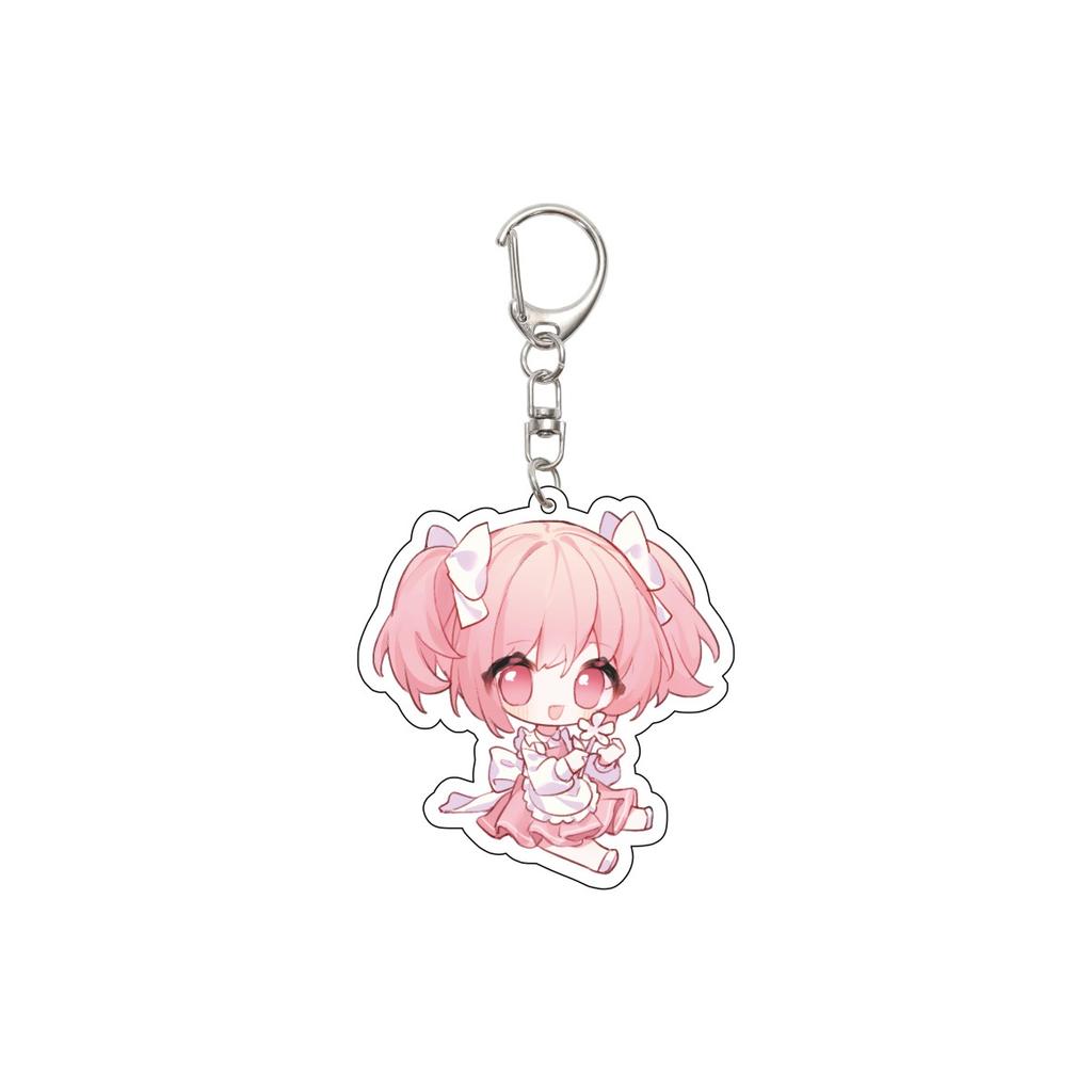 55MM Anime Puella Magi Madok Keychain Kaname Madoka/Akemi Homura/Miki Sayaka Key Chain Acrylic Model Plate Christmas Gifts