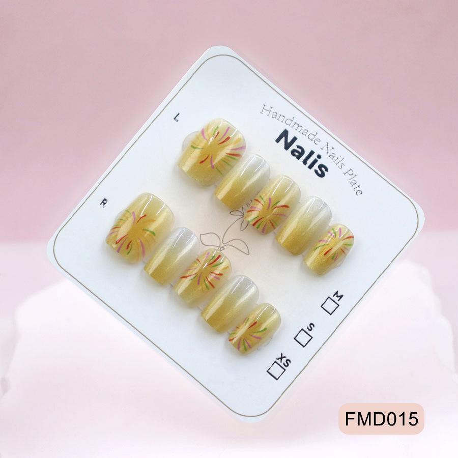 Cat's Eye Model, Beautiful Temperament, Little Fairy, Royal Sister Style Nail Art, High-end Niche 10 Pieces, Sub-size Wearing Nail