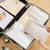 10/15Pcs Reusable Zipper Bag PE Frosted Transparency Plastic Waterproof Travel Packing For Clothes Underwear Classified