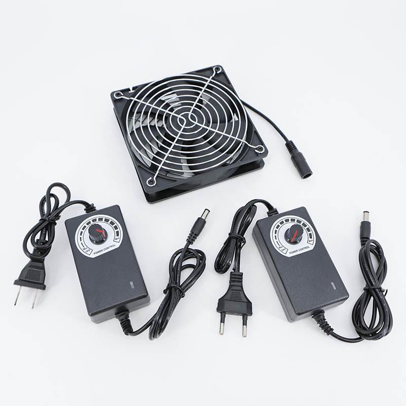 12V DC 120mm 3000RPM Fan 12025 Cooling AC Power Controller 12cm 220V Btc Machine Chassis Workstation Cabinet Radiator Server