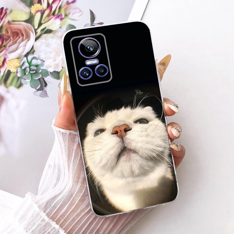 For Realme GT Neo 3 150W Neo 5 240W / Realme GT3 Phone Case Dragon Cute Cat Cartoon Pattern Casing Soft Clear Silicone Cover