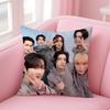Korean Boy Team E-Enhypen Pillow Case Pattern Printing Pillowcase Living Room Sofa Cushion Cover Bedroom Room Decor