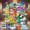 One-eyed monster 2D Flat Pattern Flannel Blanket High quality All Seasons Warmth and Comfort Perfect for Christmas Gifts.