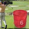 Backyard Golf Game Bucket Foldable Golf Chipping Game Storage Bucket Ball Sport Training Oxford Fabric Organizer for Adults