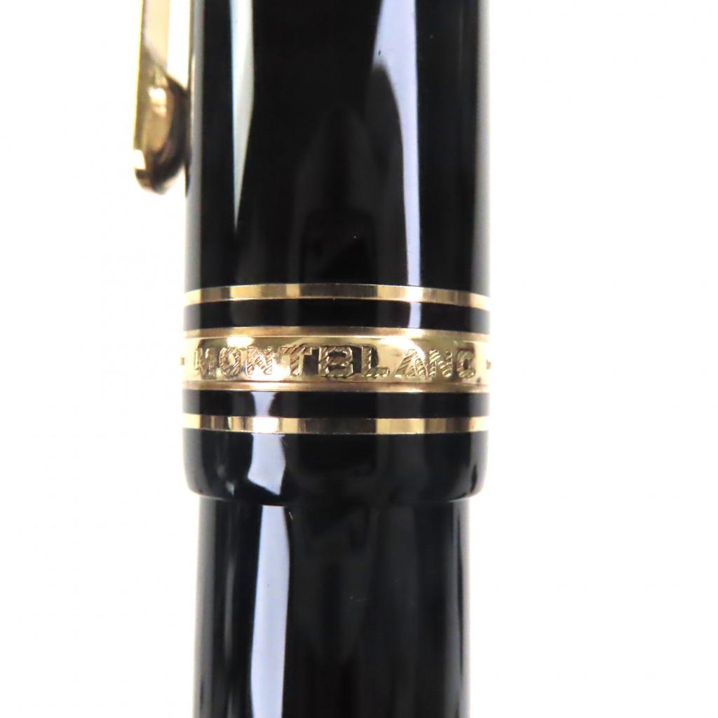 Excellent MONTBLANC fountain pen Meisterstück 149 white star Black gold 14K mens Used