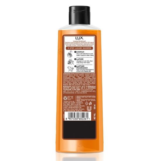 Lux Body Wash LUXURIOUS SANDALWOOD with Sandalwood Oil & Tuberose Scent Bottle with Upto 12H*| Paraben Free|| 245 Ml
