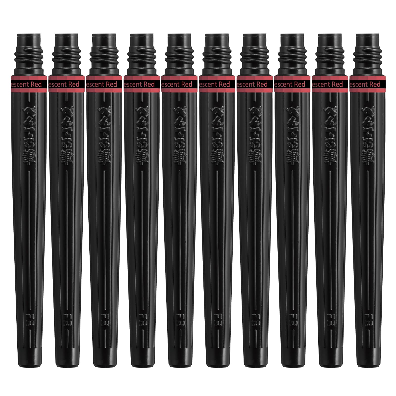 

Pentel Color Brush Pen Art Brush Cartridge Fluorescent Red 10 Pieces XFRLP-301
