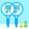 Kinder-Badmintonschläger, Langlebiger Cartoon-Netzschläger für den Innenbereich, für 3-6-jährige Kindergartenkinder, Anfänger, Eltern-Kind-Interaktion