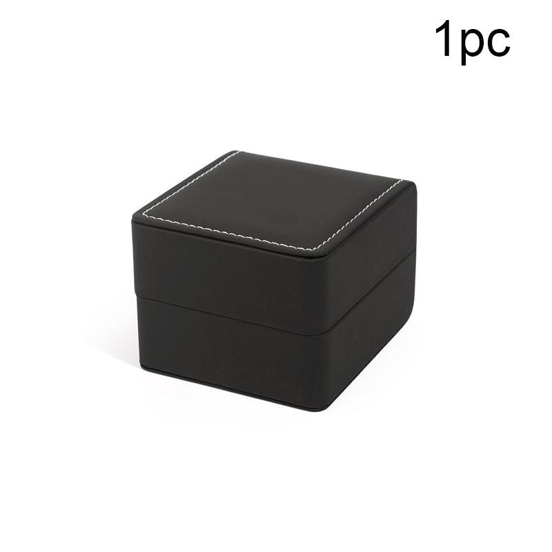 1/2/3Pcs Single Watch Gift Storage Box Square PU Leather with Pillow Portable Wristwatch Display Case for Birthday Gifts