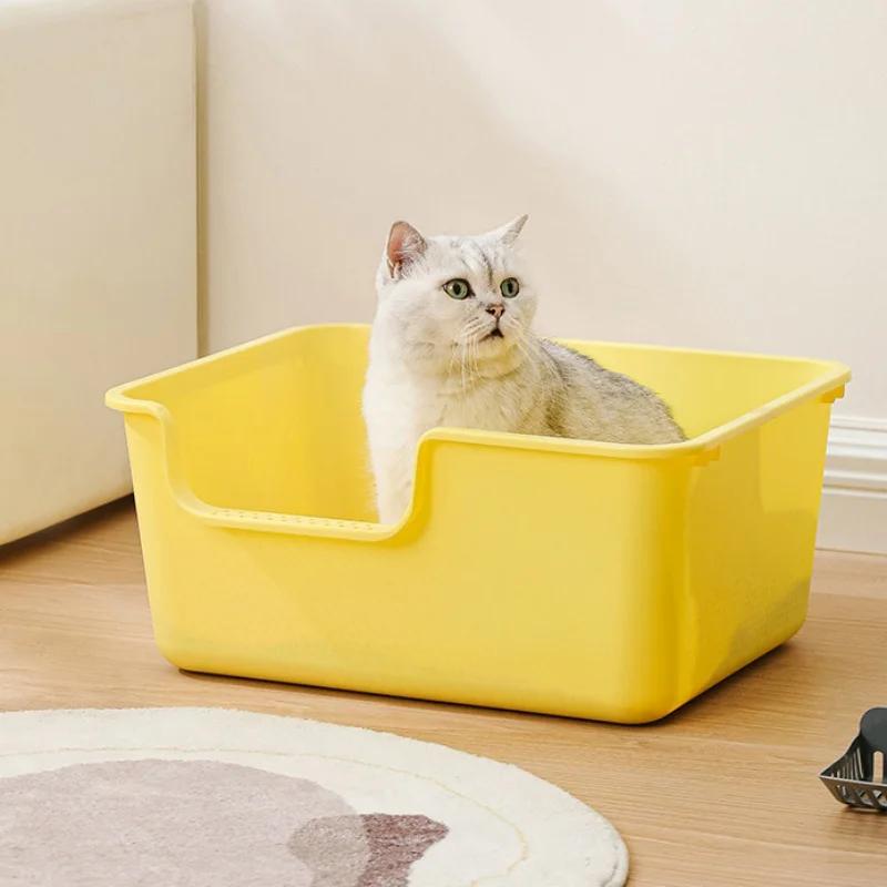 Półzamknięta kuweta dla kota z wysokimi bokami Duża kuweta dla kota Zapobiegająca rozsypywaniu kuweta dla królika Koty i kocięta Małe zwierzęta