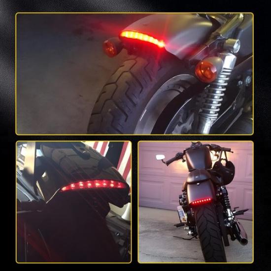 LED Fender Brake Tail Light Turn Signal For Harley Sportster 883 1200 Iron Dyna