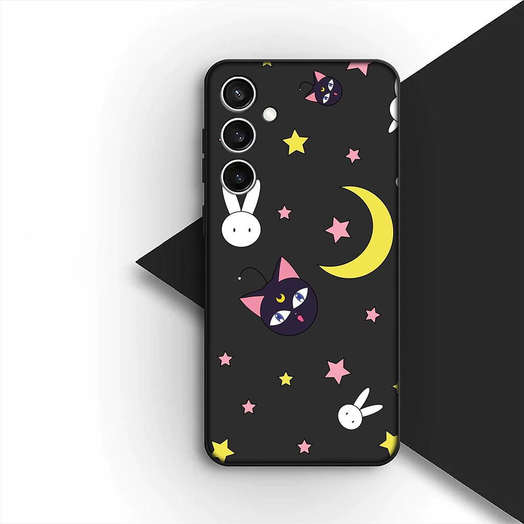 

Cover for Samsung Galaxy S24 S25 S23 FE Ultra Plus S7 Edge S25+ S23+ A56 5G Casing Phone Case Cartoon S-Sailors Anime Moons Girl Galaxy S24