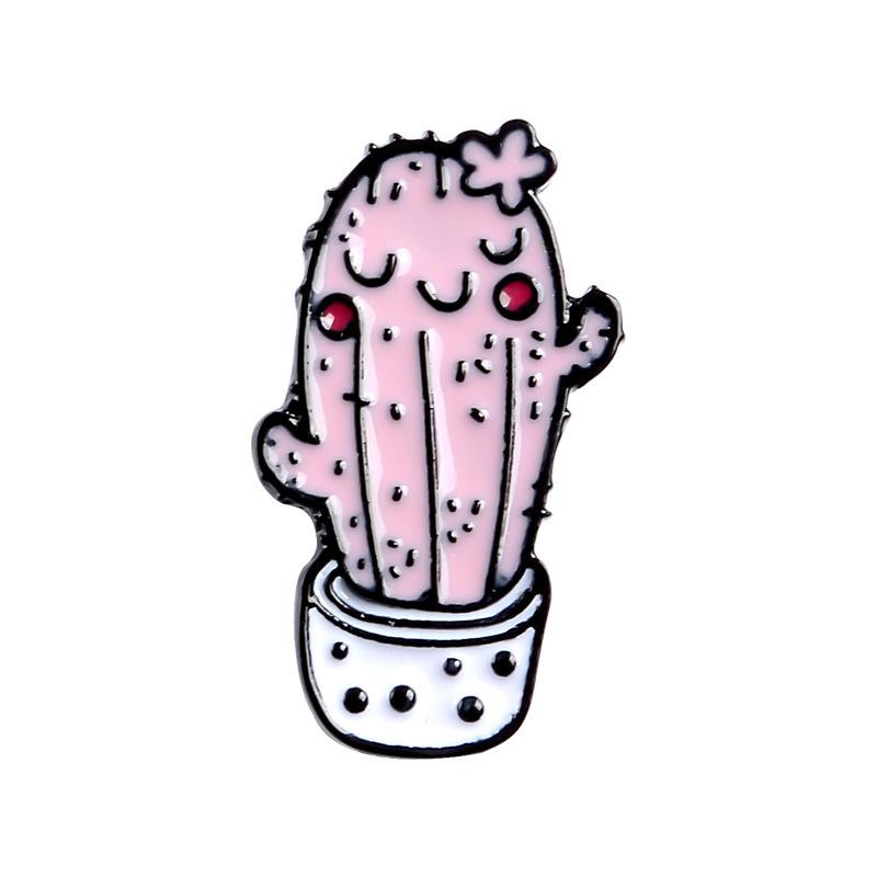 

And Creative Cheerful Cactus Brooch Cute Alloy Plant Pin For Style Personalized XZ2470