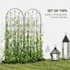 Set of 2 Metal Garden Trellis, Decorative Trellis Panels for Climbing Outdoor Plants, Vegetables, Vines, Flowers, 150 x 50 cm, Scrollwork Design