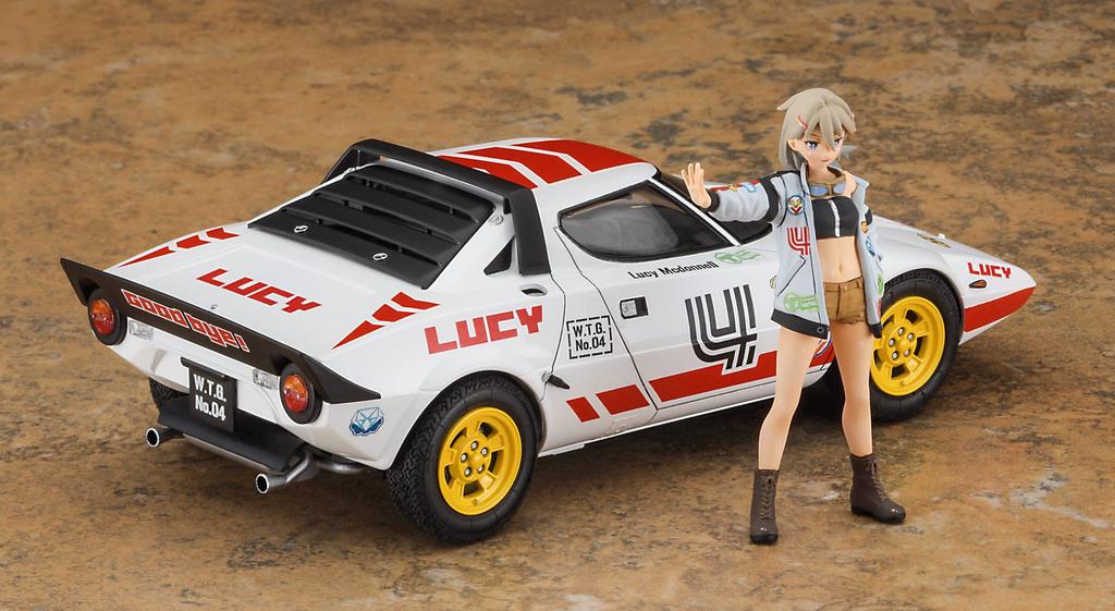 Hasegawa Wild Egg Girls Lancia Stratos Lucy McDonnell Plastic Model SP528 1/24 No.04 w/Figure