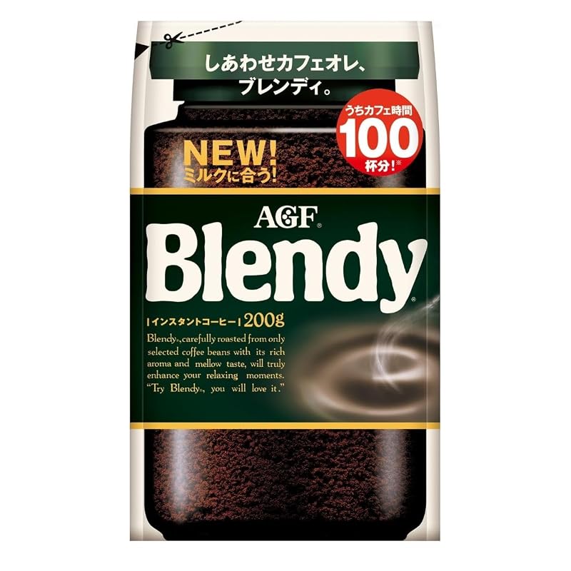 AGF Blendy Instant Coffee (200g x 1) [Water-soluble coffee] [For café au lait] [Refill]